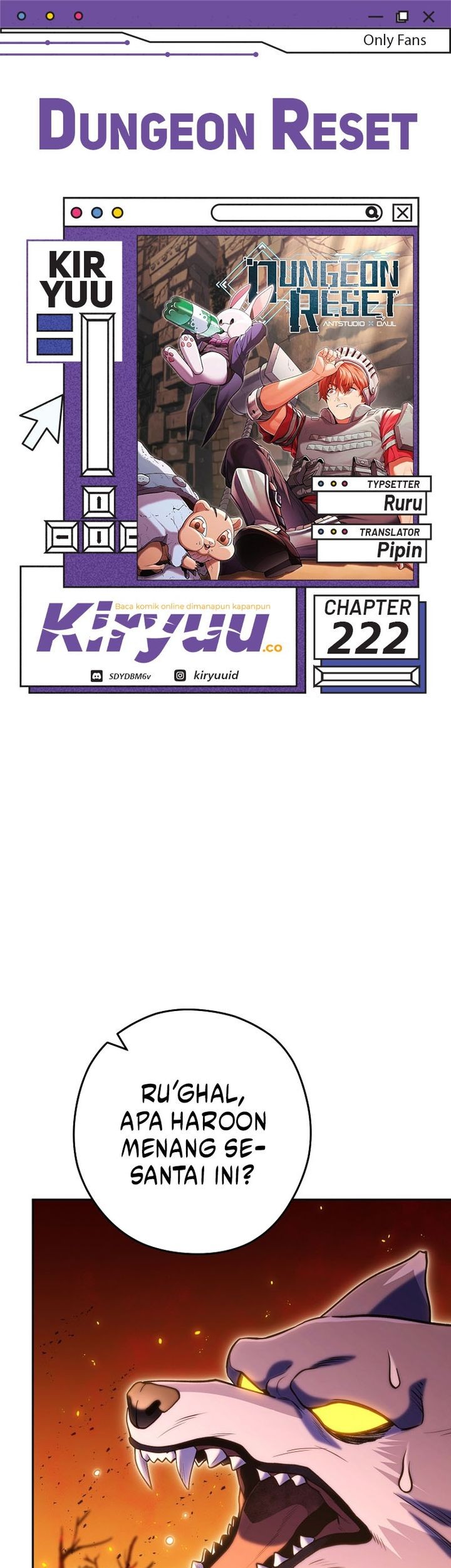 Dungeon Reset chapter 222 halaman 1