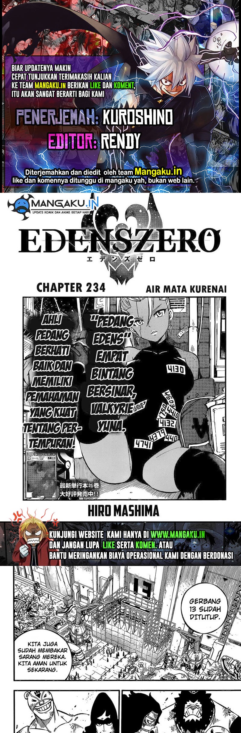 Eden’s Zero Bab 234 halaman 1