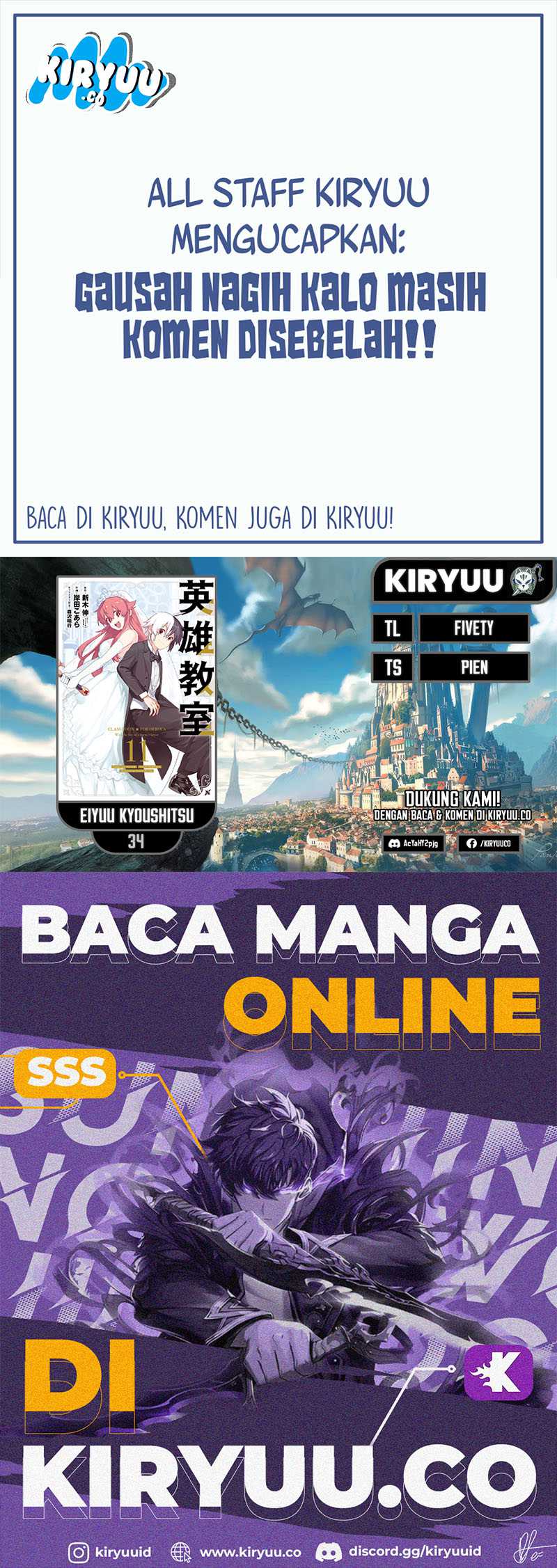 Eiyuu Kyoushitsu chapter 34 halaman 1