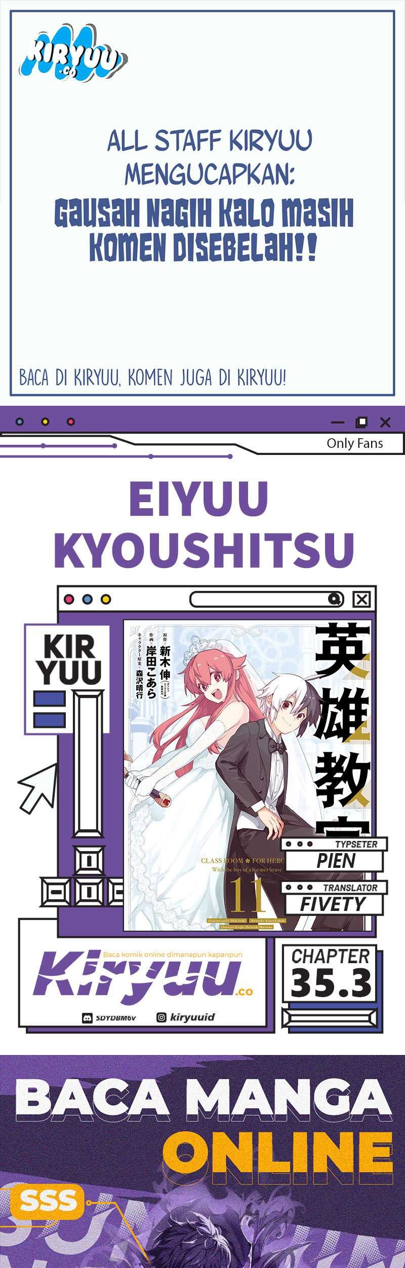 Eiyuu Kyoushitsu Bab 35.3 halaman 1