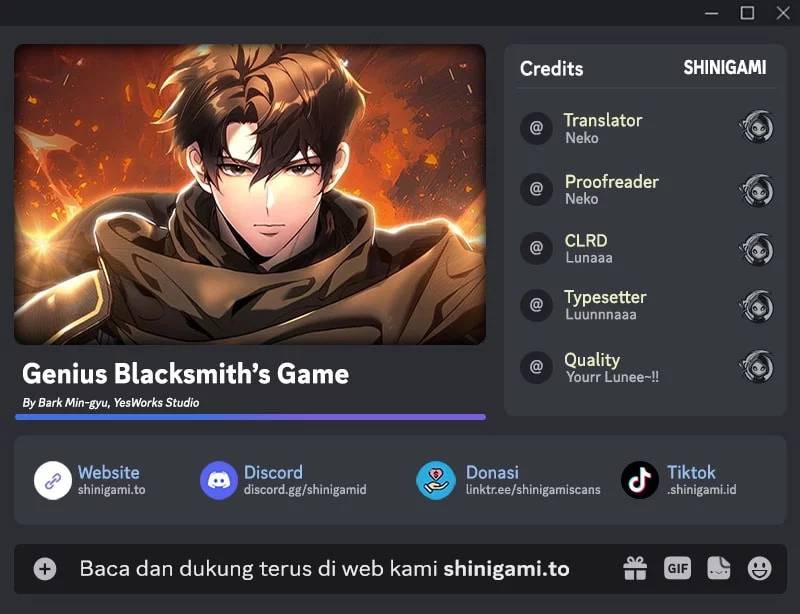 Genius Blacksmith’s Game Bab 13 halaman 1