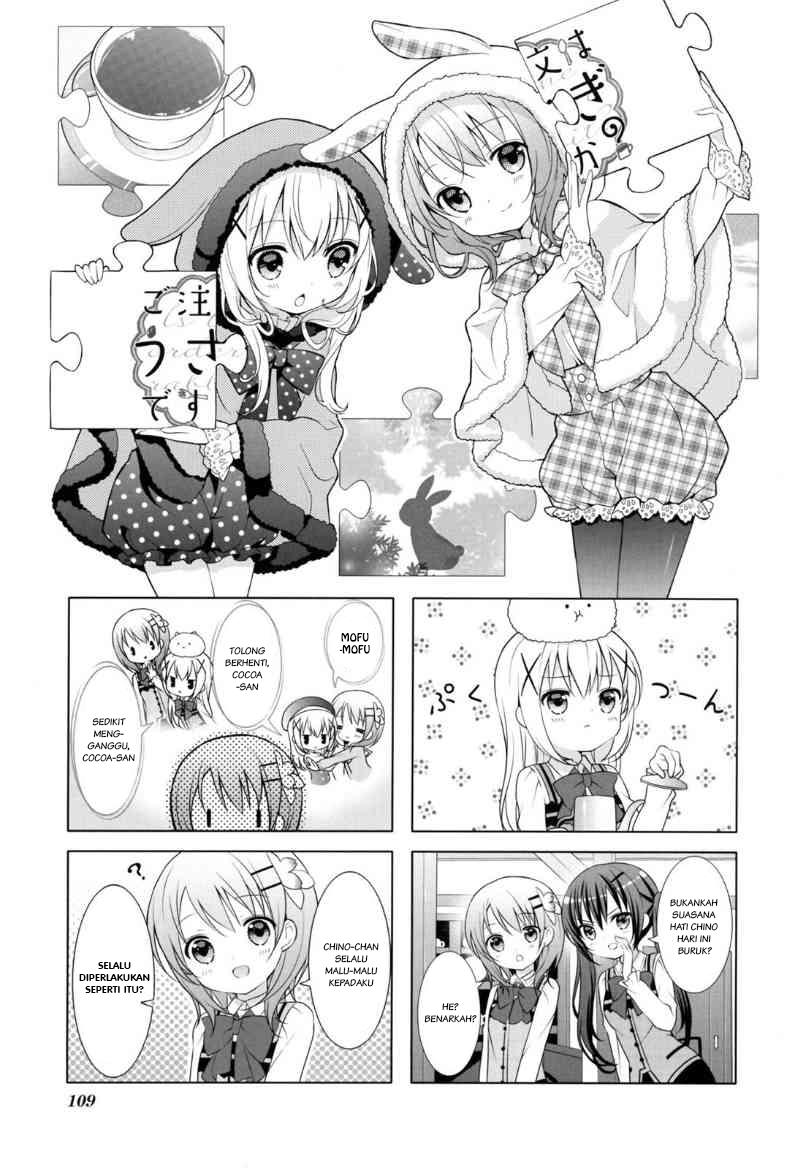 Gochuumon wa Usagi desu ka? Bab 13 halaman 1