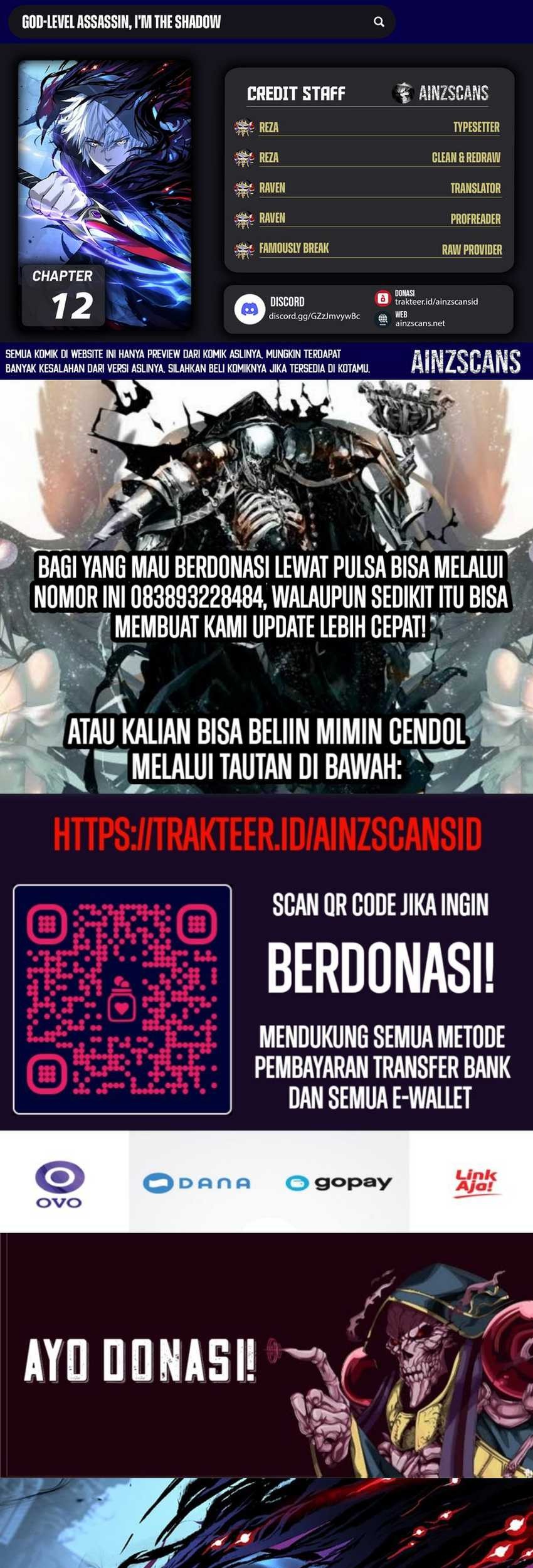 God-level Assassin, I’m the Shadow Bab 12 halaman 1