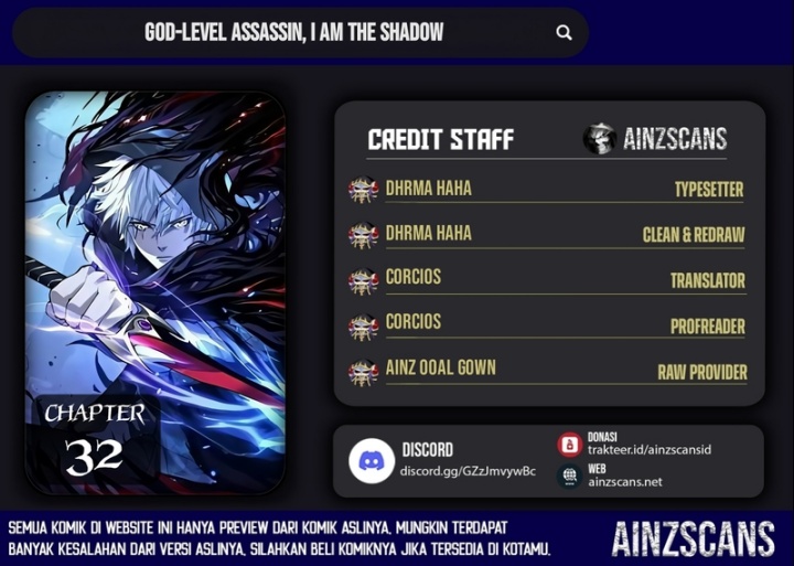 God-level Assassin, I’m the Shadow chapter 32 halaman 1