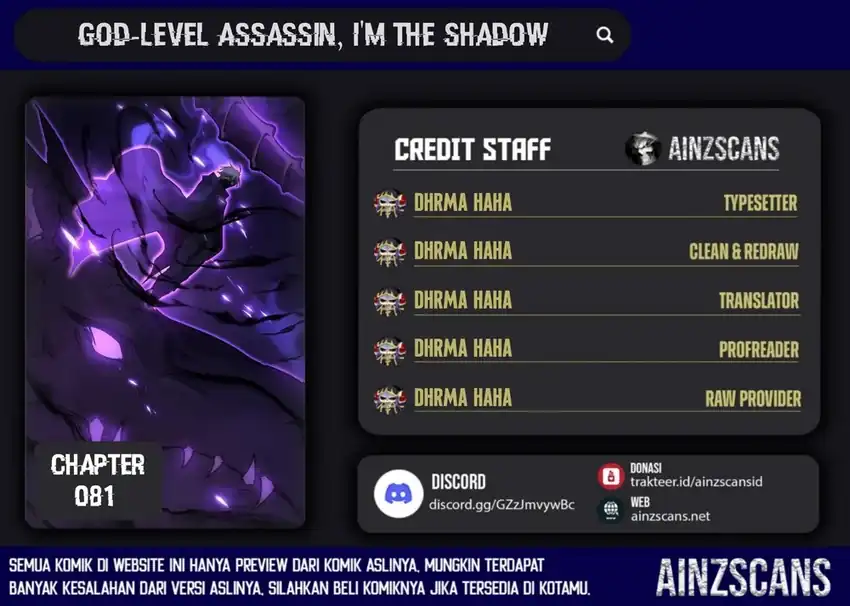 God-level Assassin, I’m the Shadow Bab 81 halaman 1