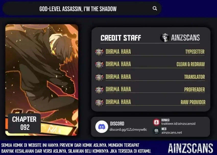 God-level Assassin, I’m the Shadow chapter 92 halaman 1