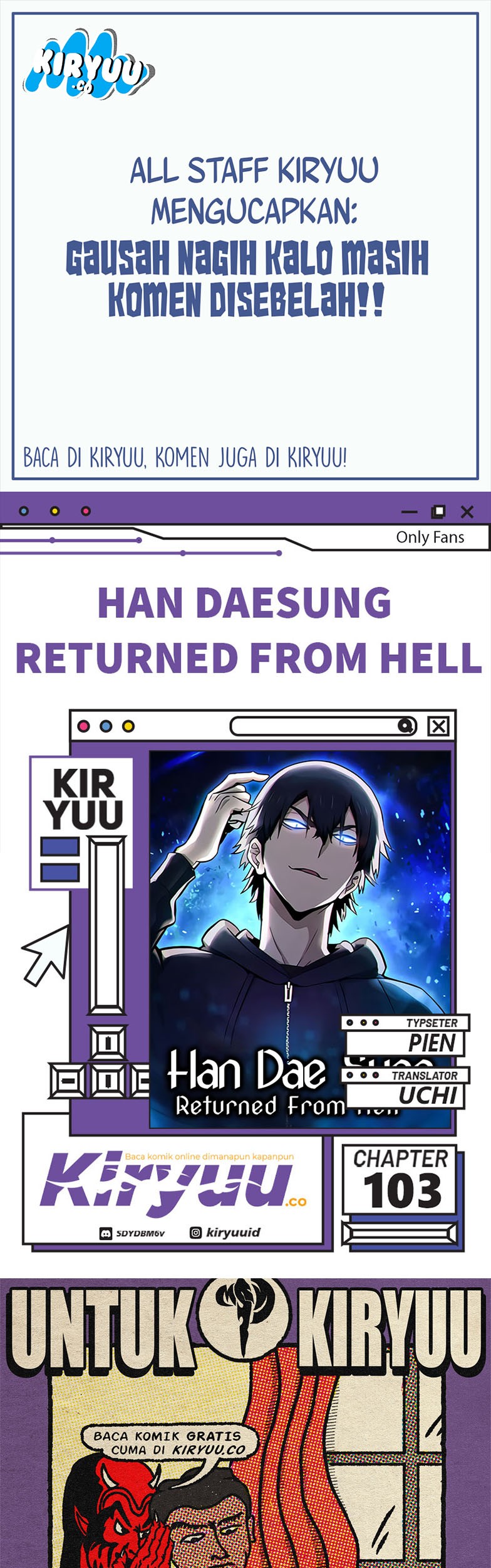 Han Dae Sung Returned From Hell Bab 103 halaman 1