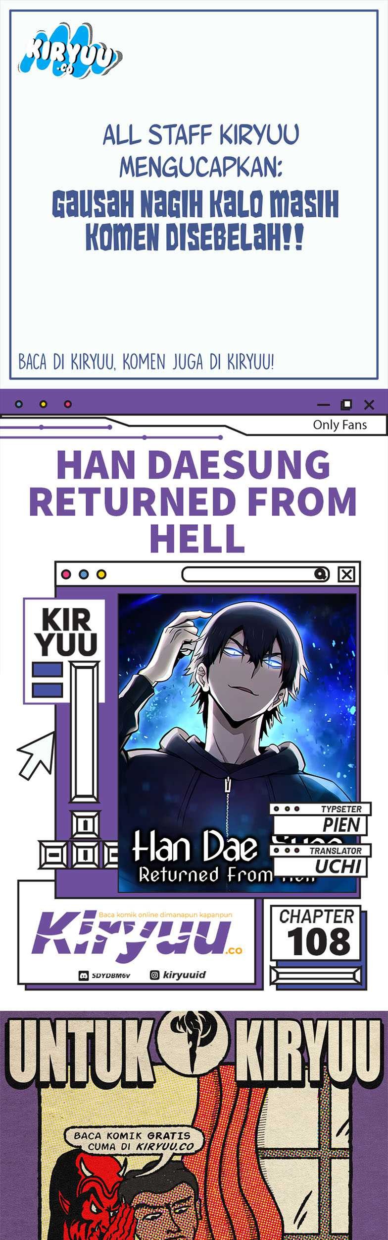 Han Dae Sung Returned From Hell Bab 108 halaman 1