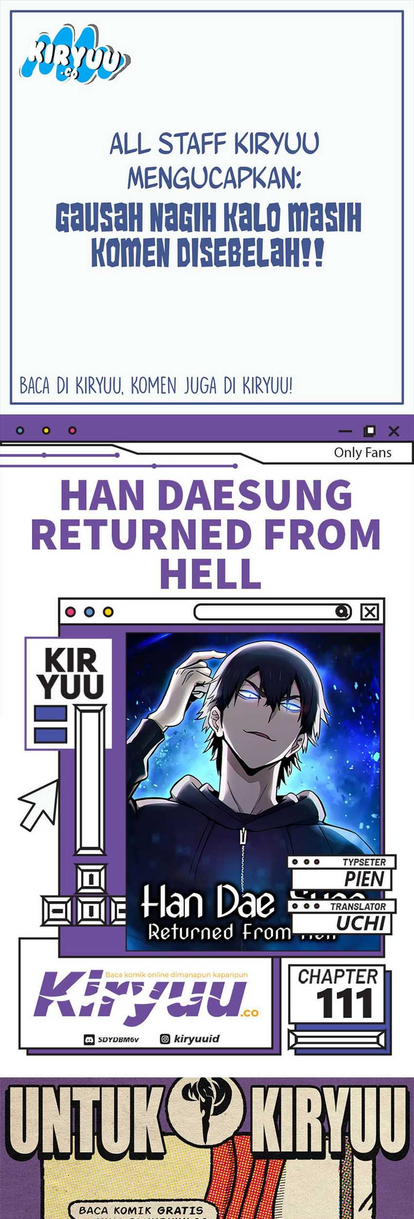 Han Dae Sung Returned From Hell Bab 111 halaman 1