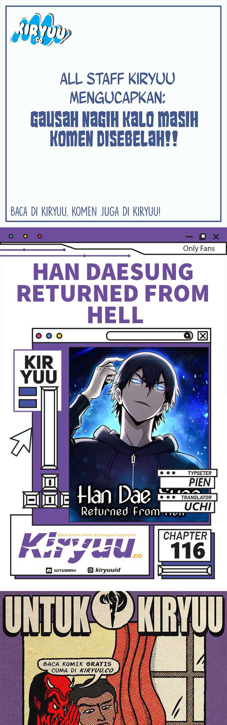 Han Dae Sung Returned From Hell Bab 116 halaman 1