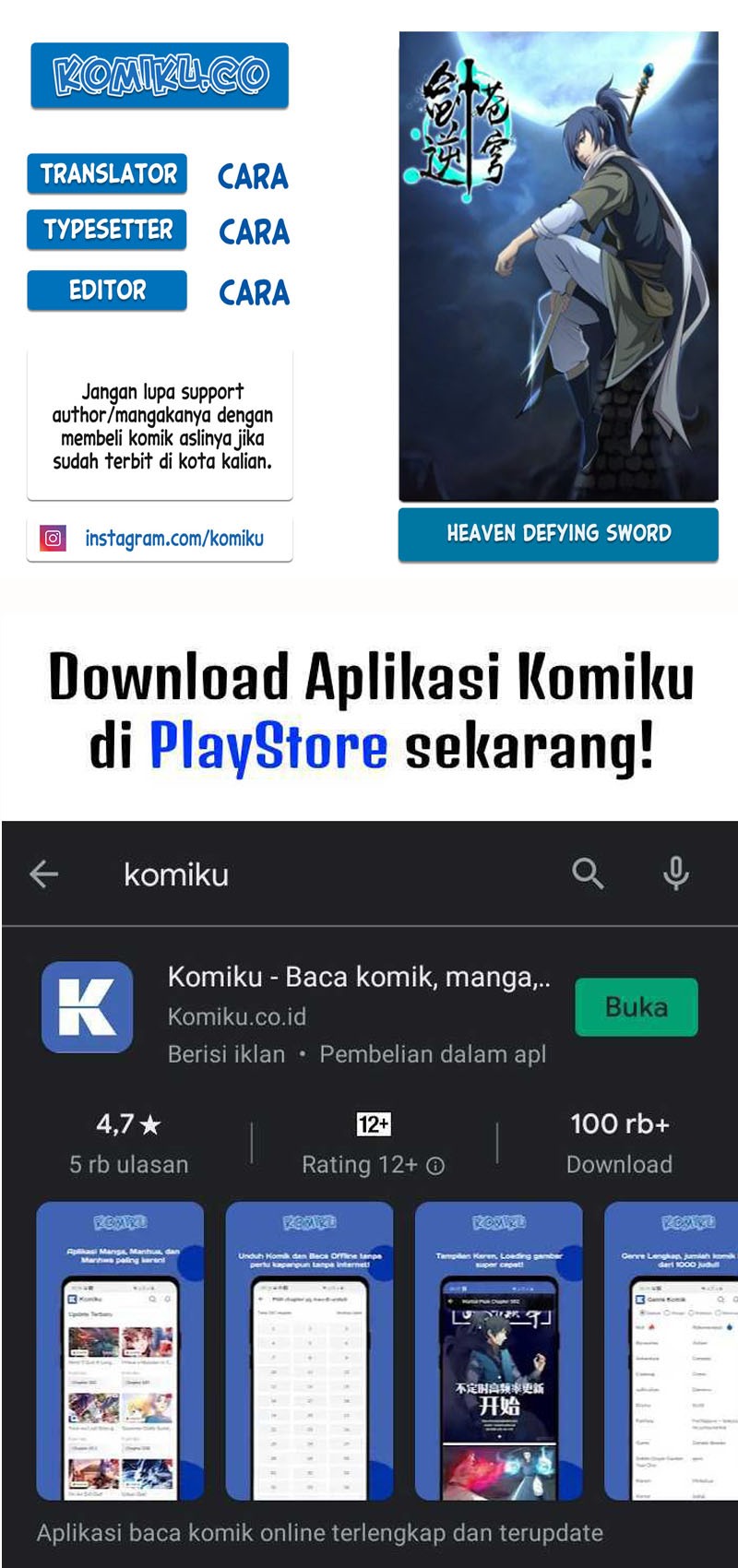 Heaven Defying Sword chapter 85 halaman 1