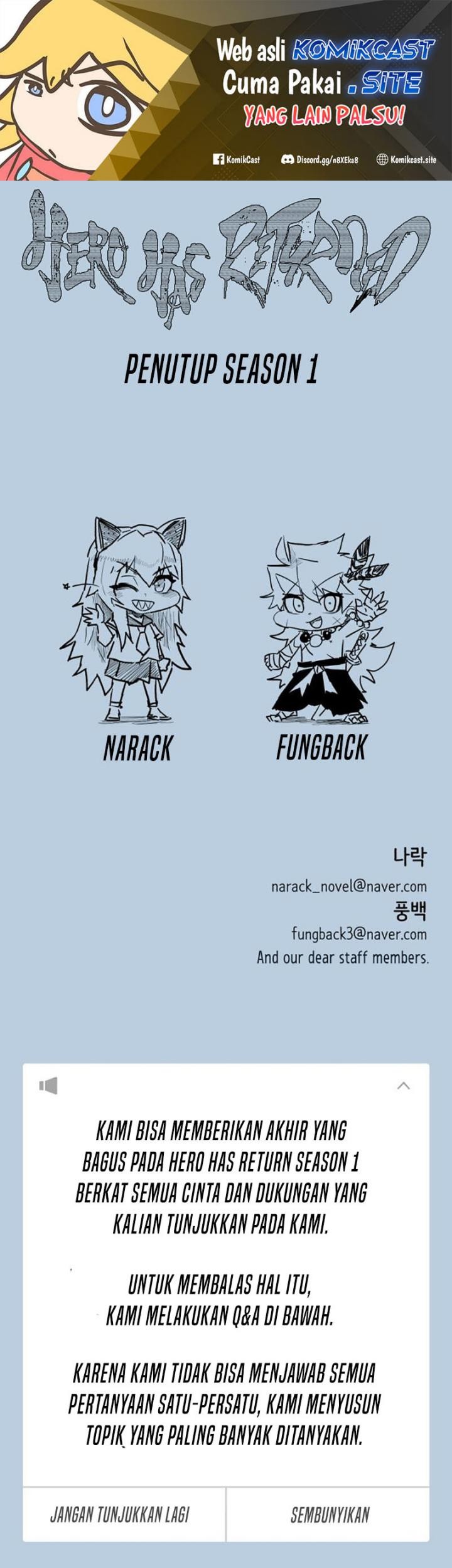Hero Has Returned Bab 85 halaman 2