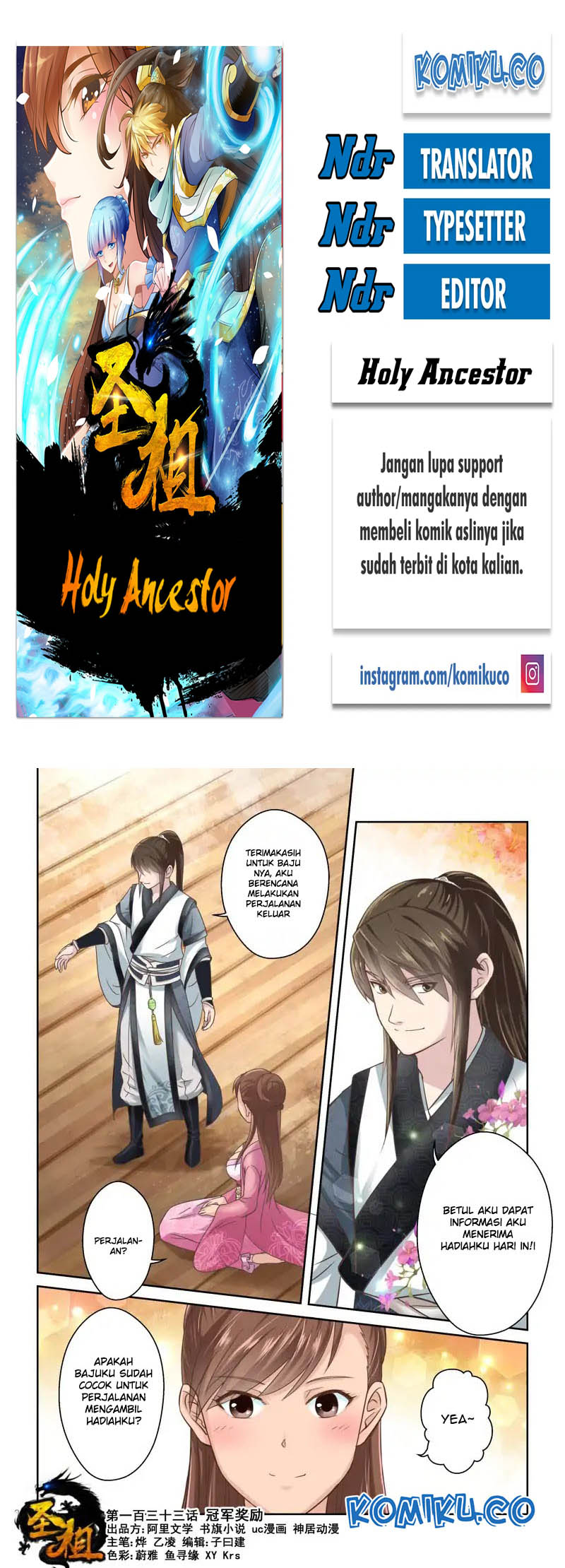 Holy Ancestor Bab 133 halaman 1