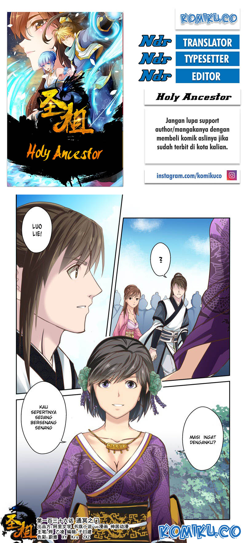 Holy Ancestor Bab 136 halaman 1