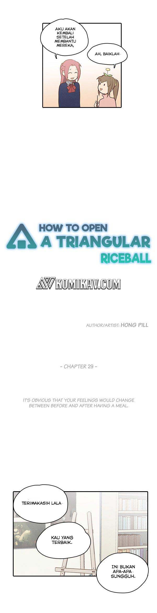How to Open a Triangular Riceball Bab 29 halaman 4