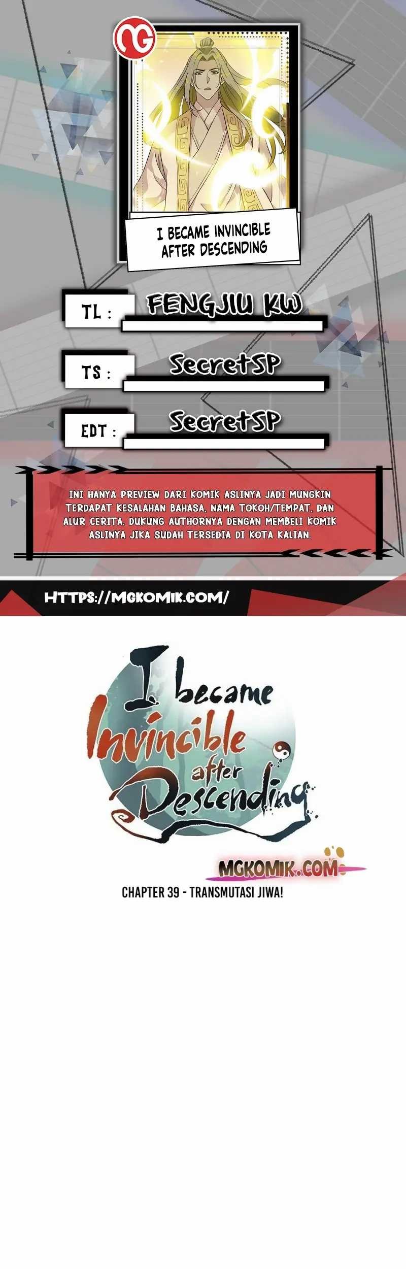 I Became Invincible After Descending chapter 39 halaman 1