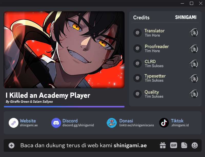 I Killed An Academy Player Bab 01 halaman 1