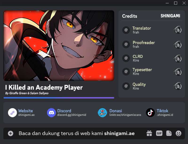 I Killed An Academy Player Bab 13 halaman 1