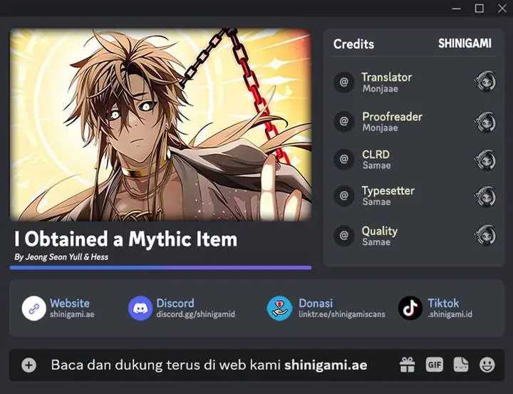 I Obtained a Mythic Item Bab 113 halaman 1