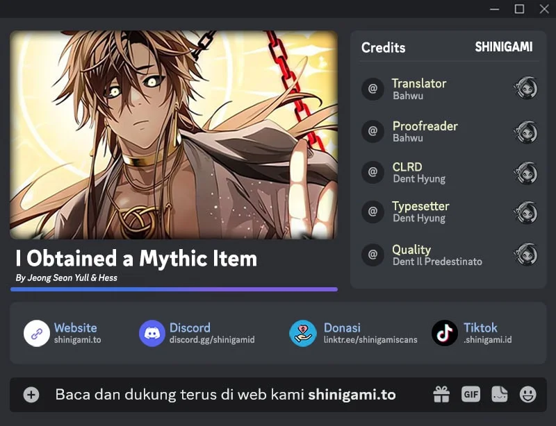 I Obtained a Mythic Item Bab 166 halaman 1