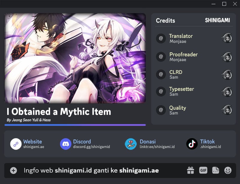 I Obtained a Mythic Item Bab 73 halaman 1