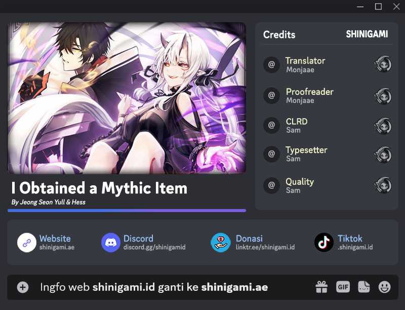 I Obtained a Mythic Item Bab 76 halaman 1