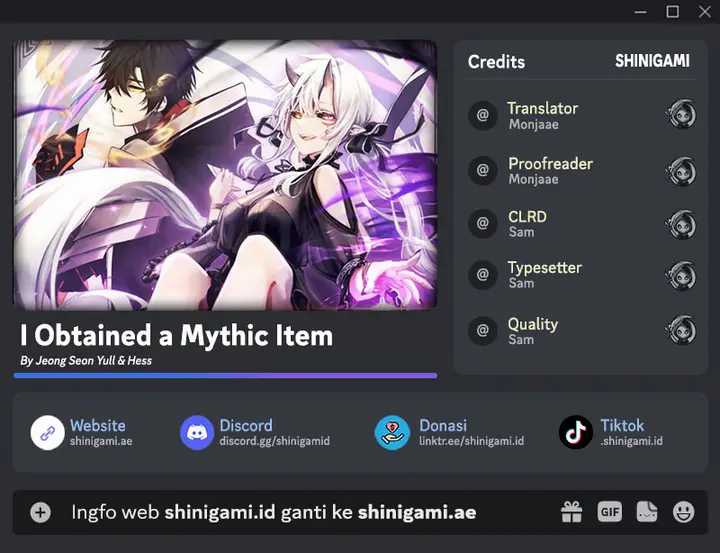 I Obtained a Mythic Item Bab 82 halaman 1