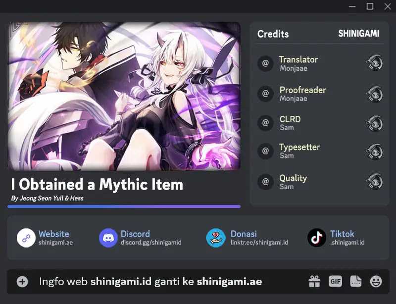I Obtained a Mythic Item Bab 84 halaman 1