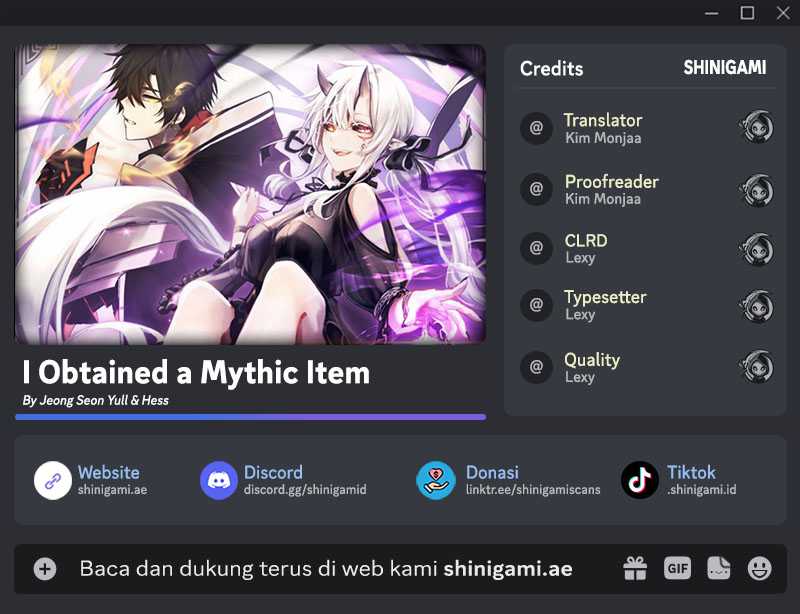 I Obtained a Mythic Item Bab 89 halaman 1