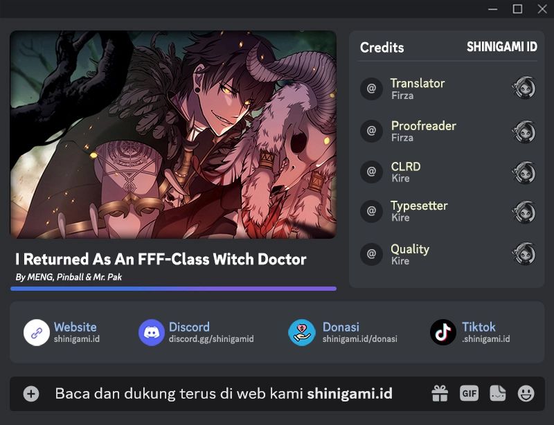 I Returned As An FFF-Class Witch Doctor chapter 21 halaman 1