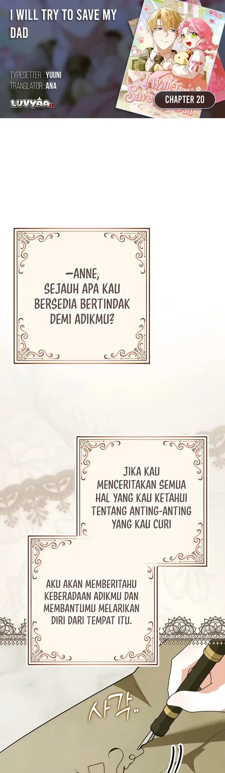 I Will Try to Save My Dad chapter 20 halaman 1