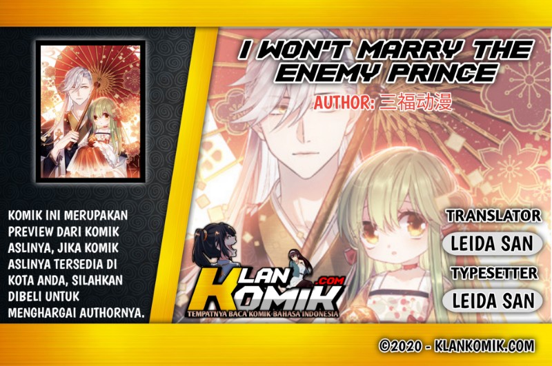I Won’t Marry The Enemy Prince chapter 21 halaman 1