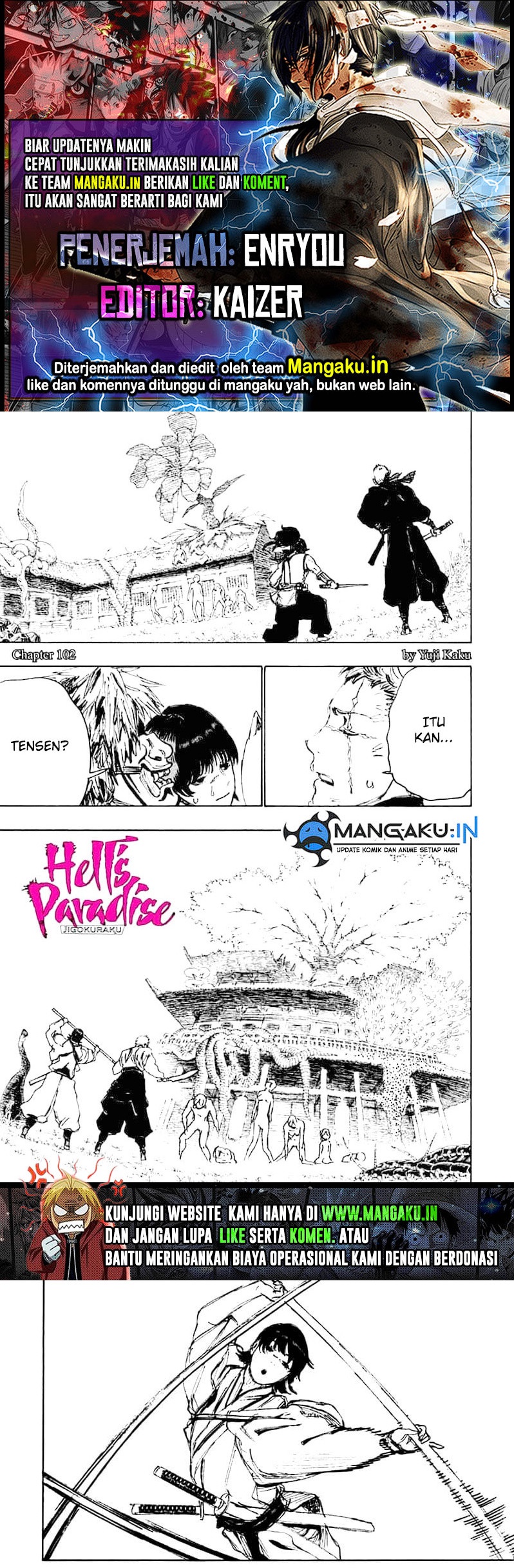 Jigokuraku chapter 102 halaman 1
