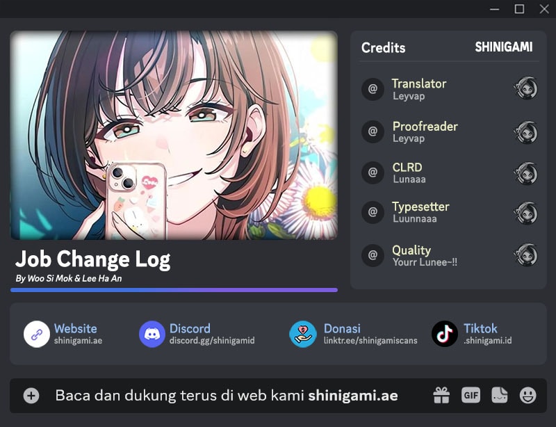 Job Change Log chapter 21 halaman 1