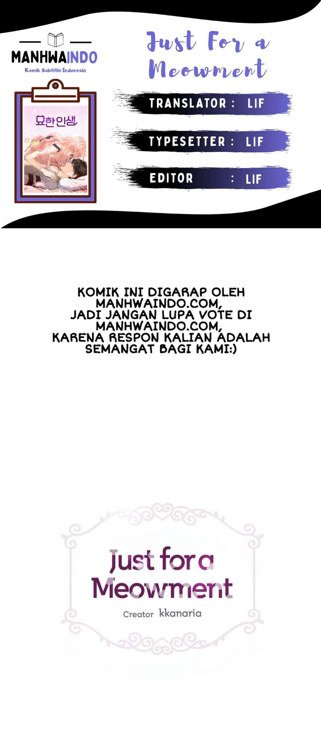 Just for a Meowment chapter 11 halaman 1
