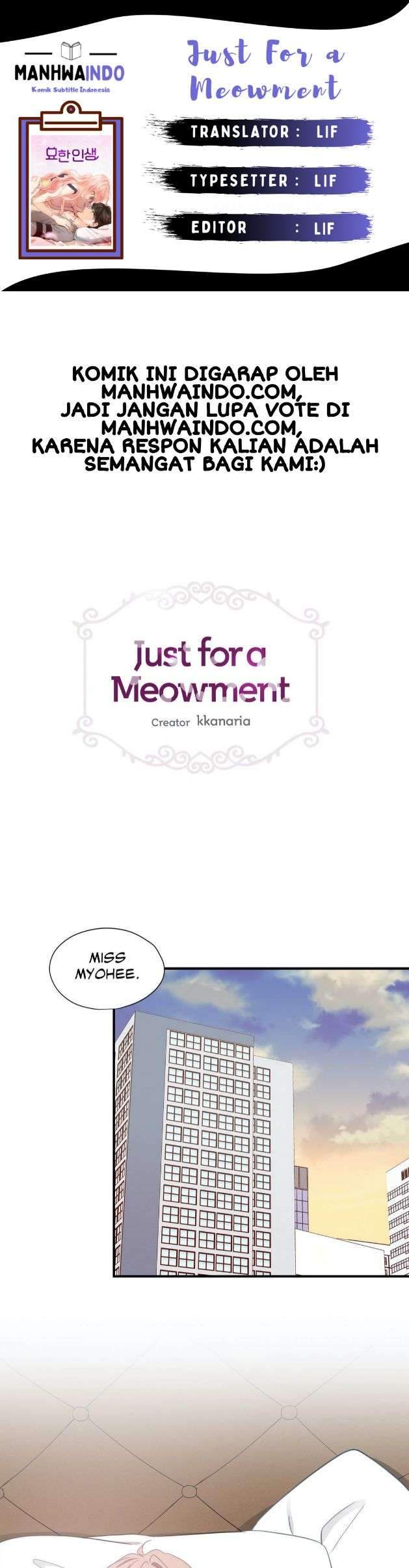 Just for a Meowment Bab 14 halaman 1