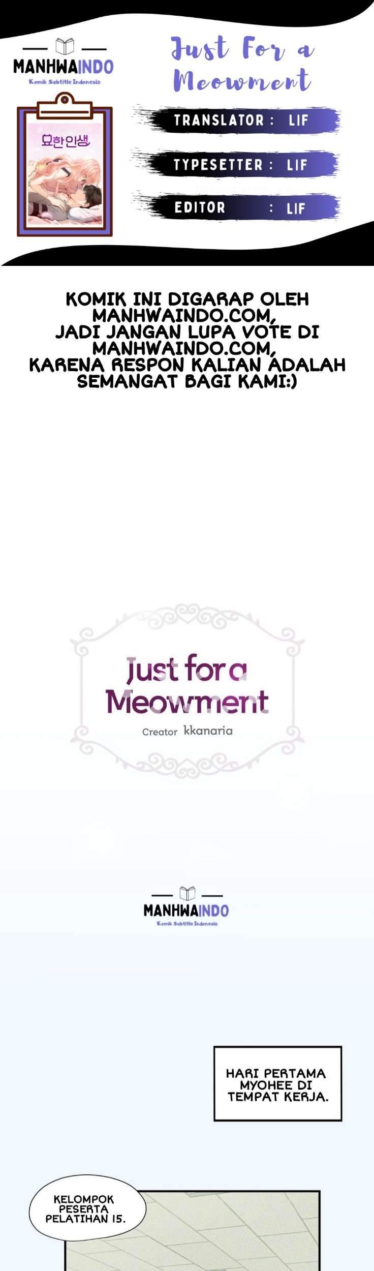 Just for a Meowment chapter 16 halaman 1
