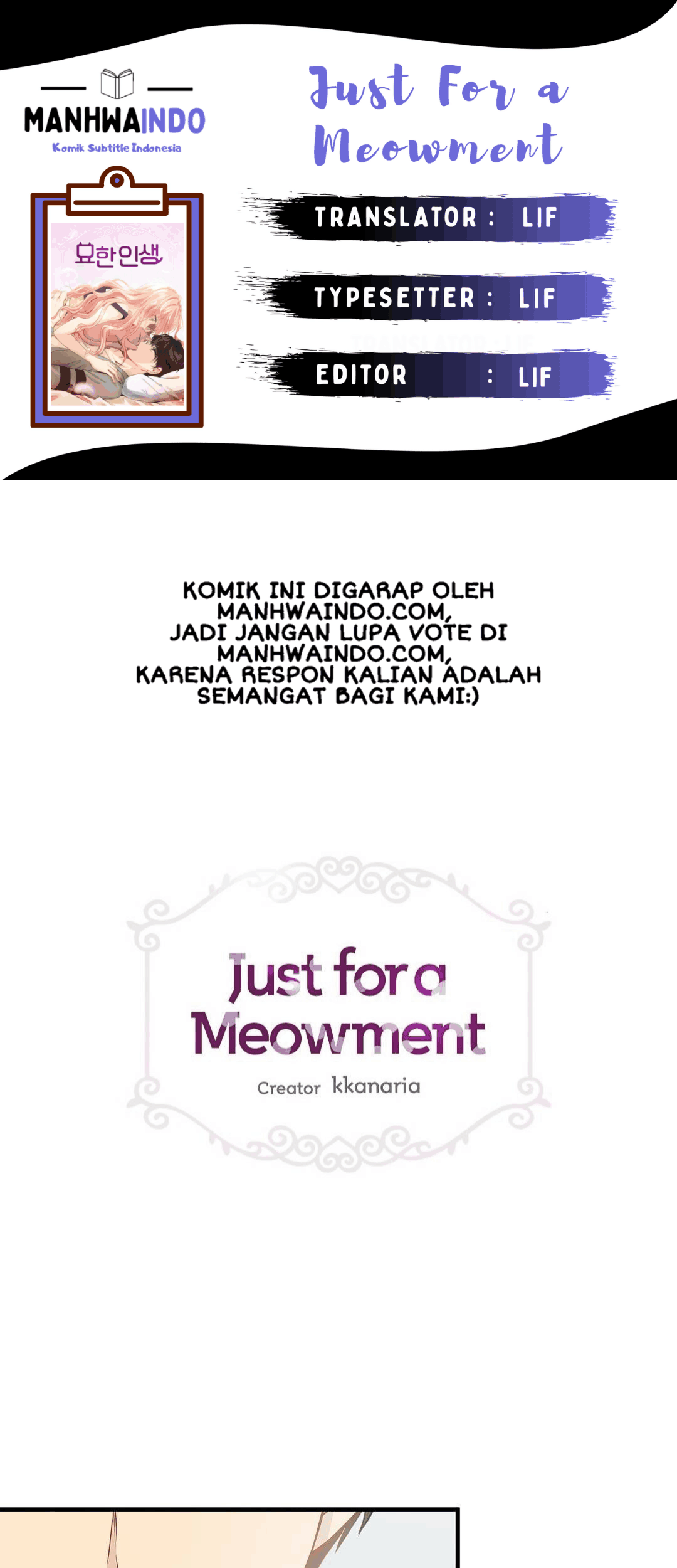 Just for a Meowment Bab 9 halaman 1