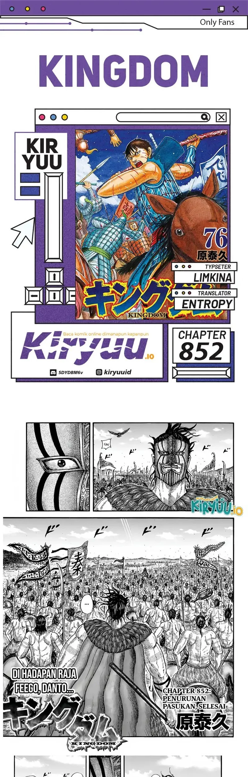 Kingdom Bab 852 halaman 1