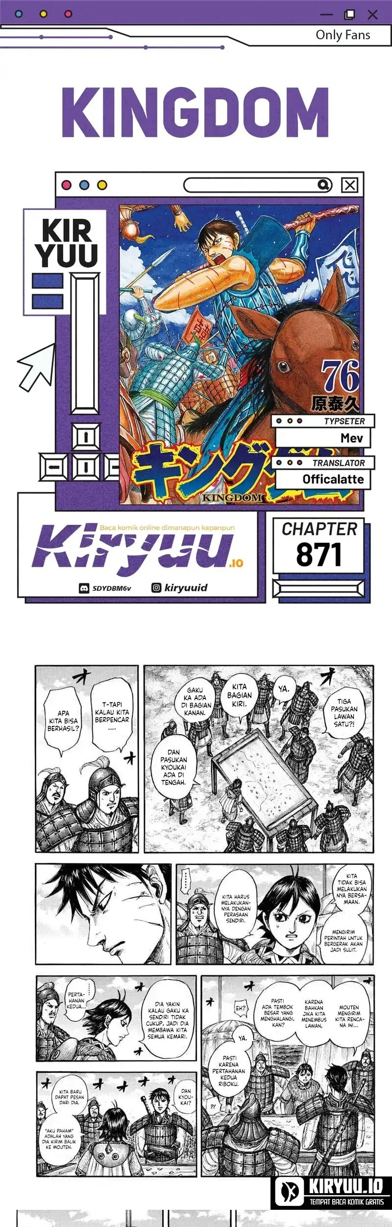 Kingdom Bab 871 halaman 1
