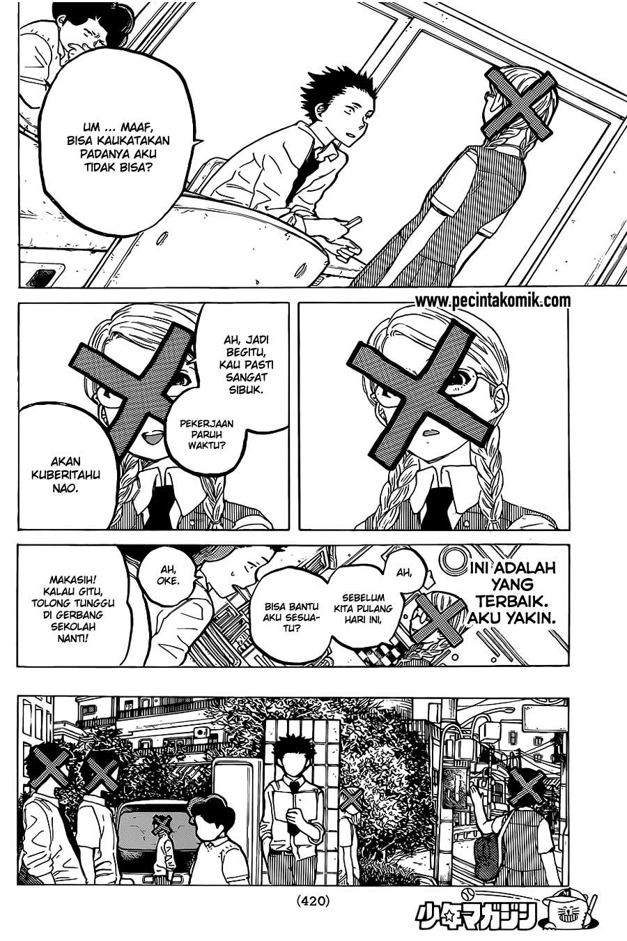 Koe no Katachi Bab 20 halaman 13