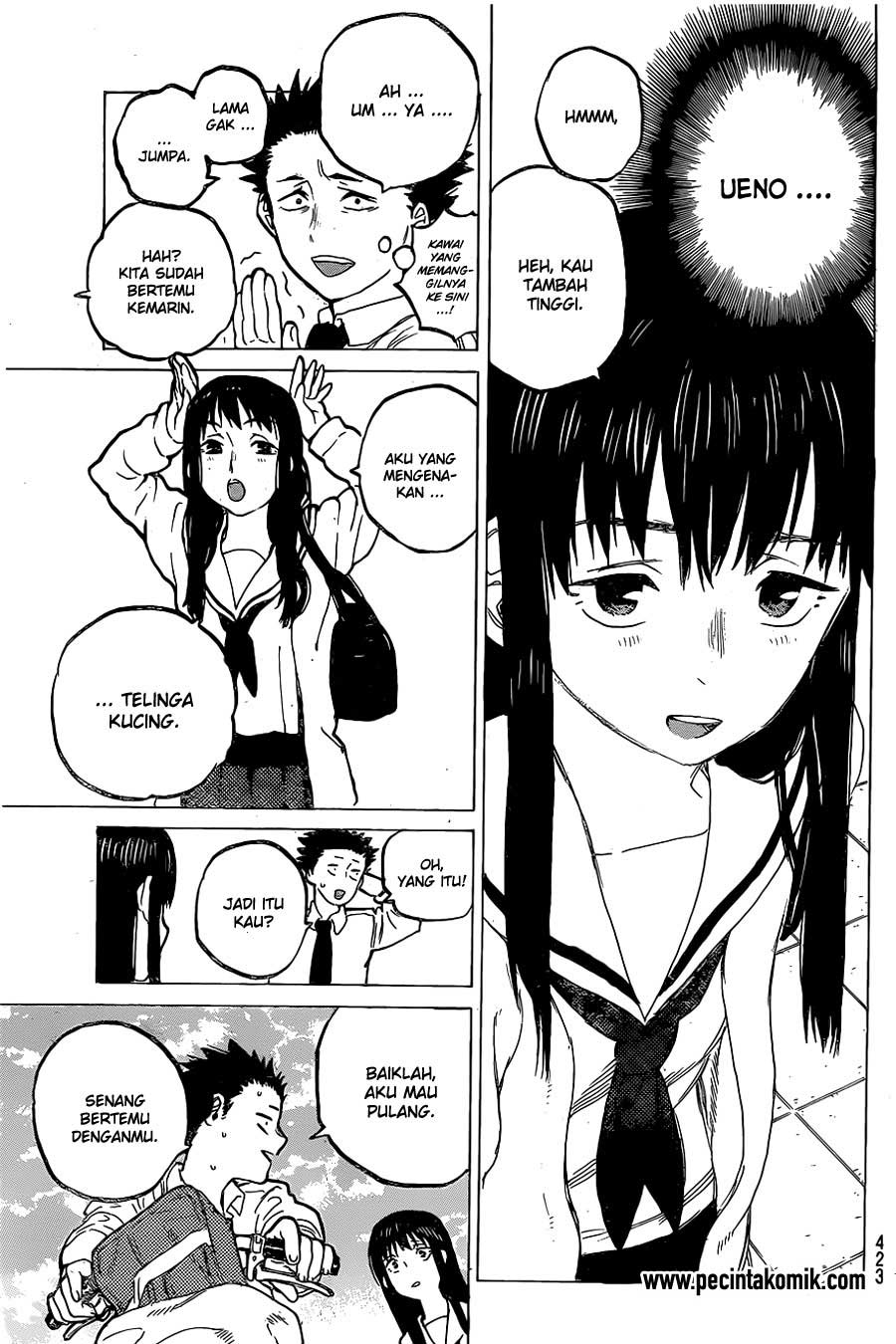 Koe no Katachi Bab 20 halaman 16