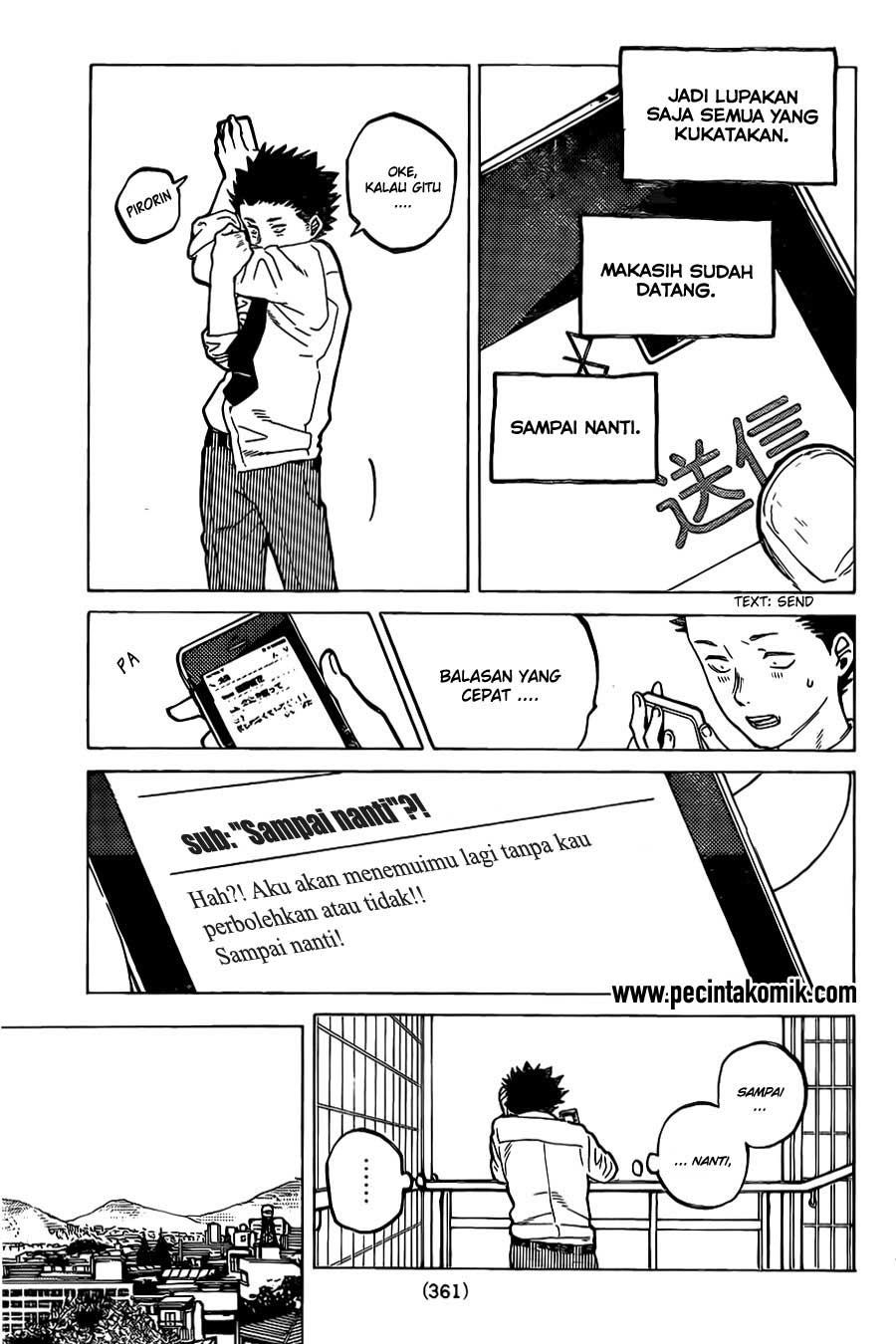 Koe no Katachi Bab 22 halaman 16