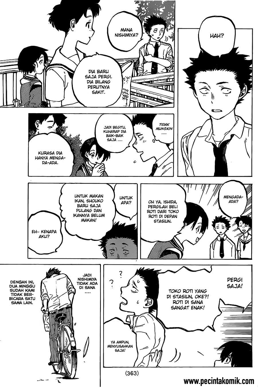 Koe no Katachi Bab 22 halaman 18