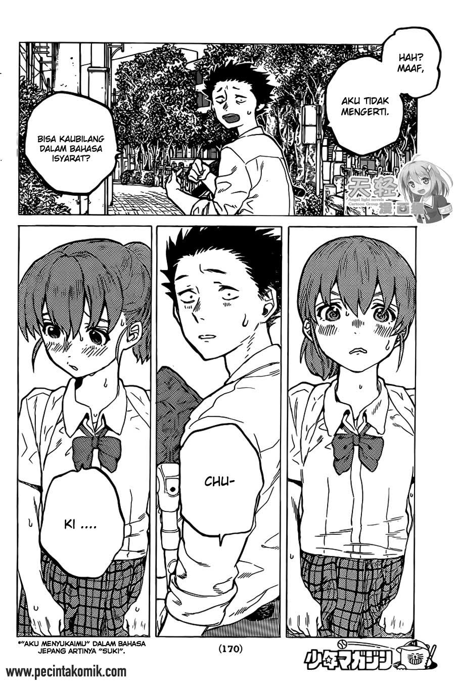 Koe no Katachi Bab 23 halaman 18