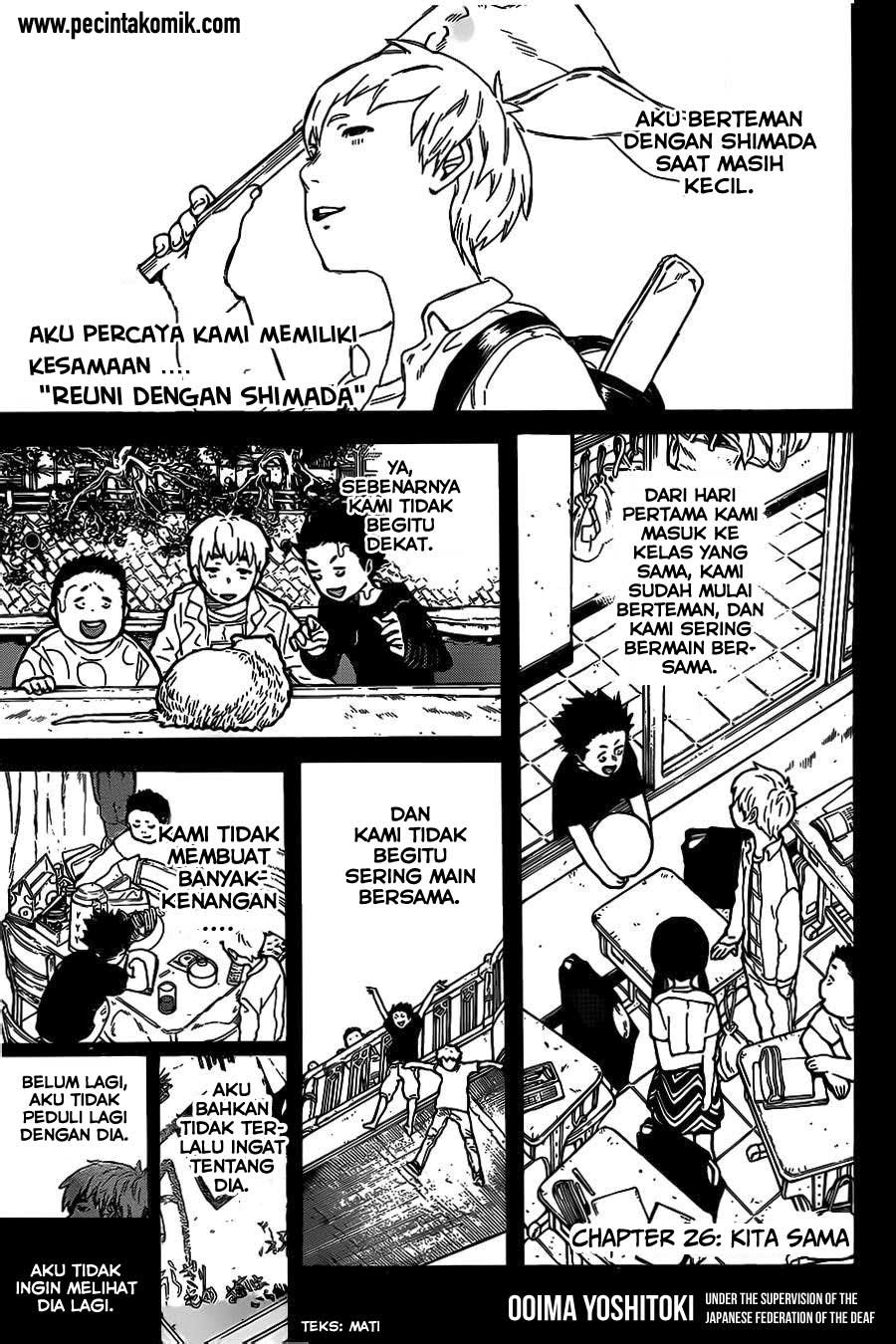 Koe no Katachi chapter 26 halaman 2
