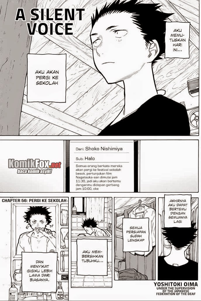 Koe no Katachi chapter 56 halaman 1