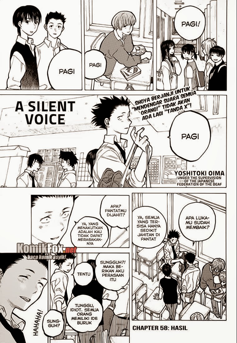 Koe no Katachi chapter 58 halaman 1