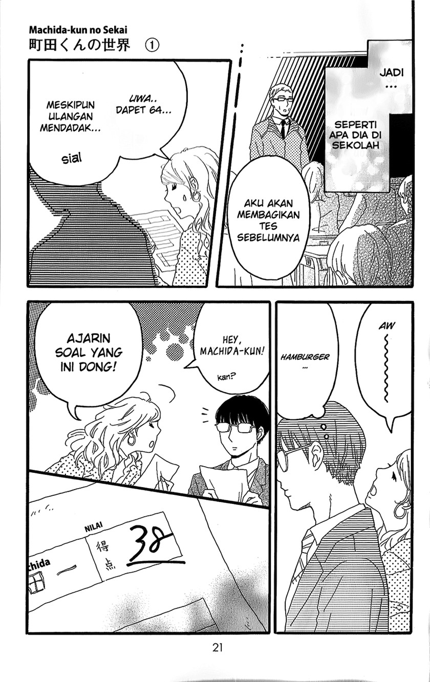Machida-kun no Sekai chapter 01 halaman 18