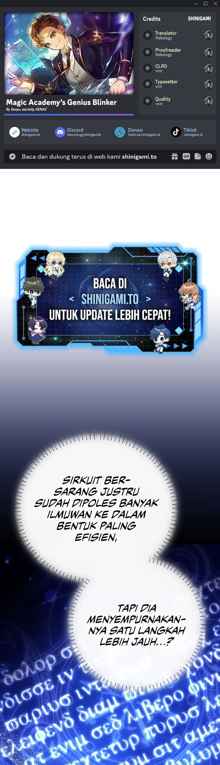 Magic Academy’s Genius Blinker Bab 69 halaman 1